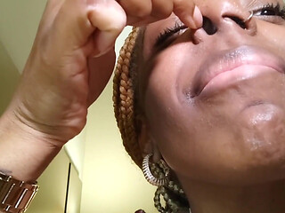 Nose Picking Snots Nostrils Frontal Camera POV