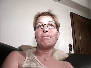 Scandalous Cougar next door shoots a porn video while masturbating