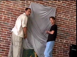 Three dudes take turns ass fucking and double penetrating a black beauty