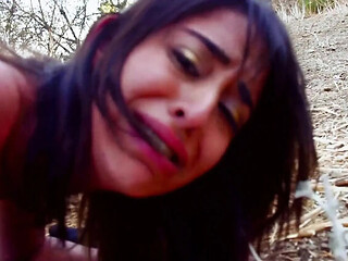 Penelope Stone takes huge cock outdoor facial