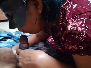 Sneha puts her husband's penis in her mouth