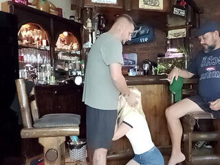 Two guys one blonde come shot in her face