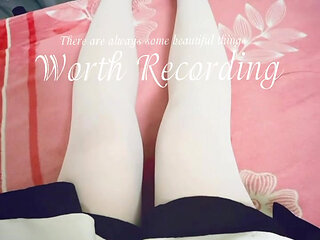 Crossdresser White Stocking and Maid