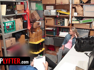Shoplyfter - Skinny Blonde Cutie Emma Hix Gives Her Pussy to Security Officer to Get Out of Trouble
