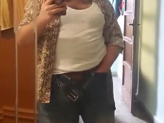 Just Couldn't Oppose Wanking in Front of This Huge Fucking Mirror