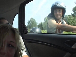 Milf brought in the woods and fucked by a bunch of dirty pigs