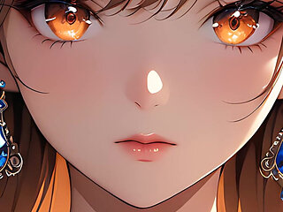 Ember Kiss: a Beautiful Young Woman Lit by a Tiny Flame