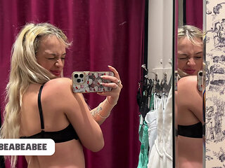 Sexy Costume Try On Haul with Petite Teen Blonde