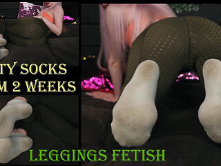 Dirty Socks From 2 Weeks and Leggings Fetish