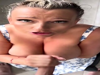 Busty mom gets fucked in her summer dress