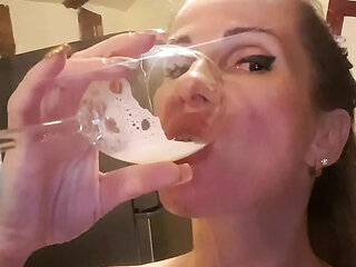 She loves to swallow her customers' condoms full.