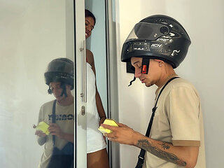 I'll Pay You if You Me Without a Condom. Tamil Indian Pays Debt to White Guy with a Good Fuck Without a Condom and Cumshot Insid