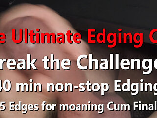 The Ultimate Uncut Cock Edging Challenge 40 minutes non-stop with lots of Precum and moaning Cum finale