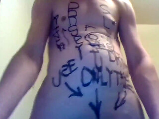 Degrading and Sex Pride Writings on My Nude Body