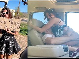 Hot Hitchhiker with no Panties: "will Ride 4 a Ride