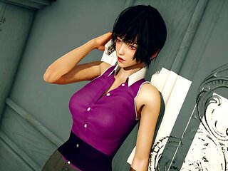 Beautiful japanese, 3d animation, you slut