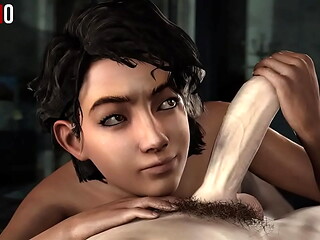 Clementine jerks a cock