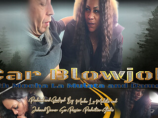 Car blowjob with Mocha La Mulata and Damon