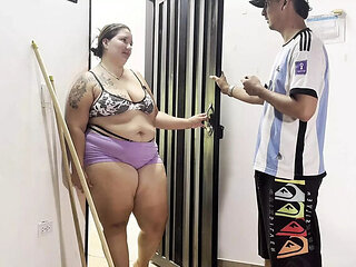 Horny Latina Worker Gets Fucked Hard by Big Cock in Kitchen - Loud Moaning Blowjob & Doggystyle