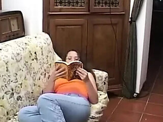 Young Teen Brunette Fingering Her Wet Pussy Gets Caught By Two Rough Men