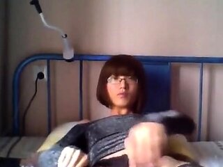 Skinny Asian Crossdresser Poses