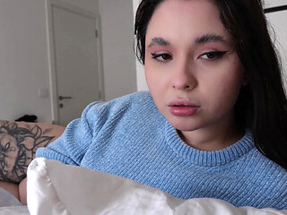 Stepsister and Stepmom Share Me in Hot FFM Threesome