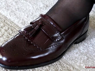 GentlemensCloset Zack Enjoys First Time in Sheers And Loafers Solo