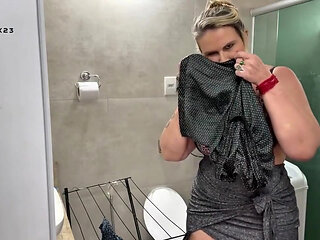 MILF with Her Sexual Fantasy Smelling the Boy's Underwear