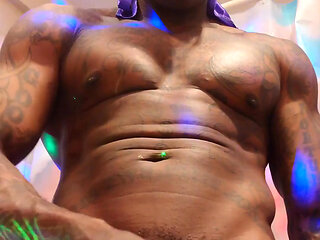 BBC Worship Hallelujah Johnson (Embrace The Moment) Tall Dark Chocolate Muscles Tattoos Hairy BBC