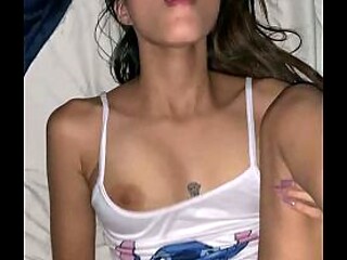 Amateur couple enjoys morning sex with a skinny Latina in various positions