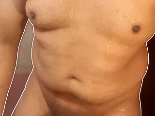 Bath of an Handsome Desi Indian Boy