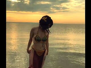Princess Leia is waiting for you on the beach