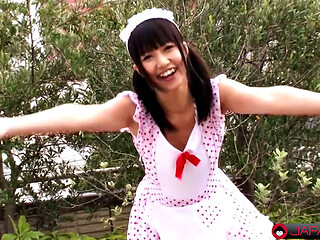 Kotomi Asakura teases in a sexy maid outfit and turns up the heat