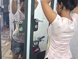 Desi Ex-hot Wife Sex Boyfriend Night Alone Cooking Time