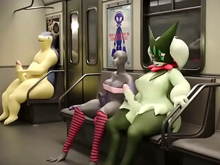 MEOWSCARADA FUTANARI TE COJE EN EL TREN (FURRY) (POKEMON)