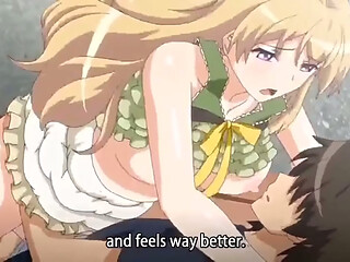 Hentai friends fucking in public park