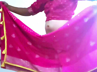 Wearing a saree indian gayboy