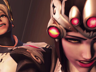 Overwatch Futa - Mercy & Widowmaker Blowjob and Doggystyle Animation