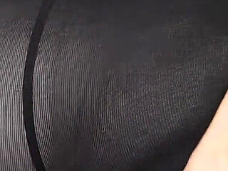 Black Tights Beauty - Her Thighs and Panty Flash Get Me Hard and Leave Her Soaked - Part1