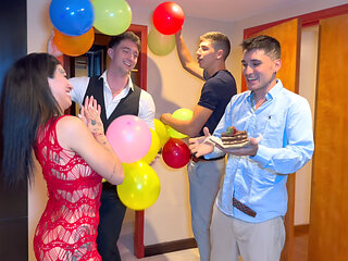 Tattooed Argentina Asks for 3 Guys for a Party and a Gang Bang with Double Penetrations - Mica