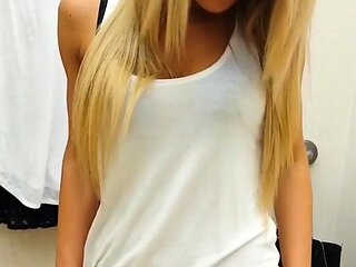 Blonde emo amateur solo masturbation