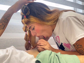 I show my stepsister that I'm not gay and give her a hard fuck