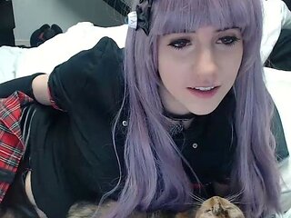 Curly Blonde Teen Records Solo Dildo Masturbation More at