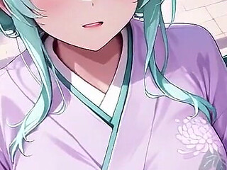 Purple Kimono Goddess! Can't Handle the Wetness Under the Red Torii Gate