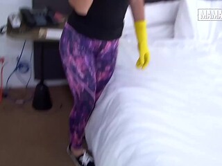 Redhead Asian babe gags on big black cock