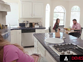 DEVILS FILM - Lilith Grace Sitter Gets Facefucked By Katrina Colt Strap On Then Spitroasted