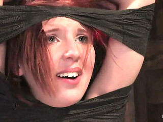 Horny Tiny Redhead Megan Murray Gets Tied Up and Made to Cum