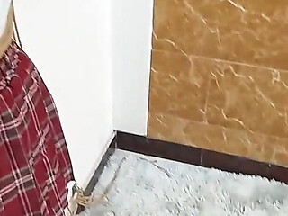 Tie My Girlfriend Wearing a Wig to the Wall and Tickle Her