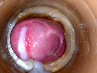 Huge ejaculatory dose of sperm in pussy ASMR