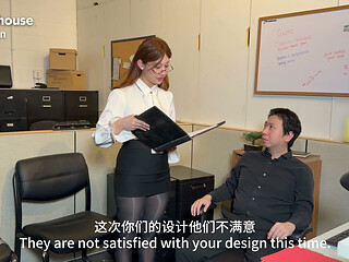 Horny Asian Lingerie Designer Chloe Lin Fuck Co-worker for Design Idea